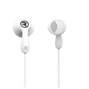 REMAX Universal Earphone RM-301 Kabelgebundene In-Ear-Kopfhörer mit Mikrofon, 3,5-mm-Klinke, Weiß