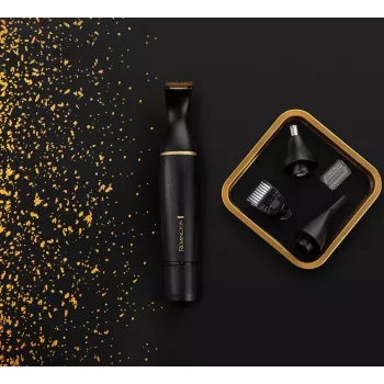 Remington NE7000 Nasen-, Ohren- & Detailtrimmer mit Comfort Tip Klingen, 100% wasserdicht, batteriebetrieben, Schwarz/Silber