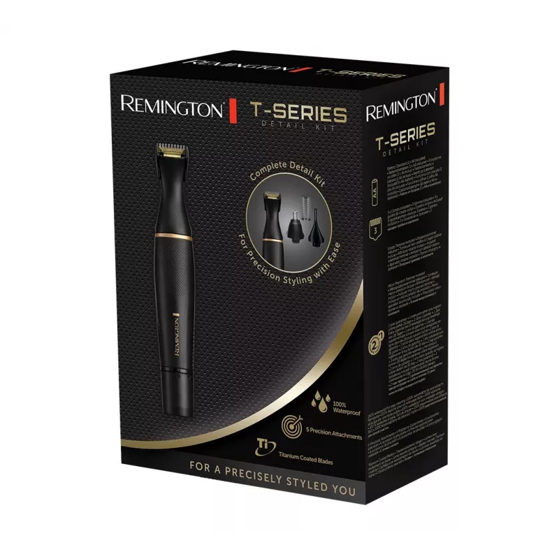 Remington NE7000 Nasen-, Ohren- & Detailtrimmer mit Comfort Tip Klingen, 100% wasserdicht, batteriebetrieben, Schwarz/Silber