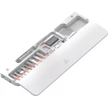 Renkforce 22-teiliges Reinigungsset mit ergonomischer Handballenauflage für Tastatur und integrierter Smartphone-Halterung, Weiß RF-7260828