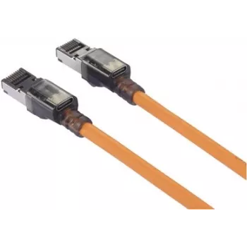 Renkforce CAT 6a S/FTP Patchkabel, 10 m, Orange, LSZH, Port Finder Funktion (RF-6609656)