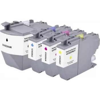 Renkforce Kompatible Tintenpatronen-Kombipackung für Brother LC-422XLVAL – 4er-Pack (Schwarz, Cyan, Magenta, Gelb) RF-6728536