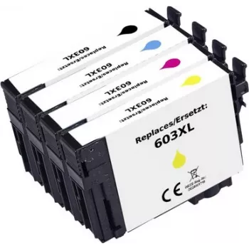 Renkforce Kompatible Tintenpatronen-Kombipackung für Epson 603XL (Schwarz, Cyan, Magenta, Gelb) RF-I-E-603XLBKCMY4PK RF-7187228