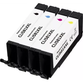 Renkforce Kompatible Tintenpatronen Multipack für Canon CLI-581 XXL Schwarz Cyan Magenta Gelb (RF-6953996)