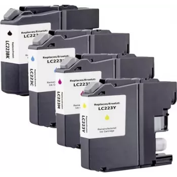 Renkforce Kompatibles Tintenpatronen-Set für Brother LC-223BK/C/M/Y – Schwarz, Cyan, Magenta, Gelb (4er-Pack, je 550 Seiten) RF-6954006