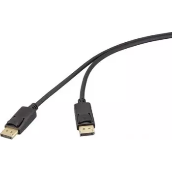 Renkforce DisplayPort Kabel 2 m Schwarz 4K UHD RF-6830474