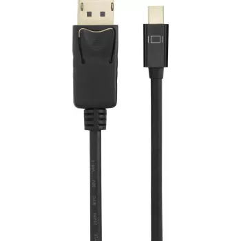 Renkforce Mini DisplayPort auf DisplayPort Kabel 1,5 m Schwarz Vergoldete Kontakte RF-4538174