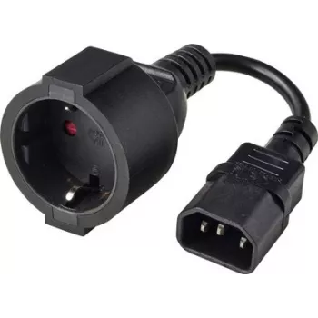 Renkforce Stromadapterkabel C14 auf Schuko-Buchse 0,15 m Schwarz RF-7176926