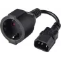 Renkforce Stromadapterkabel C14 auf Schuko-Buchse 0,15 m Schwarz RF-7176926