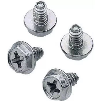 Renkforce RF-4618686 Netzteilschrauben M3.5 x 6 mm, Phillips Flachkopf, Schwarz, 5er-Pack
