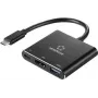 Renkforce RF-5133676 USB-C auf HDMI Multiport-Adapter mit Power Delivery & USB-A, 4K, 20 cm, Schwarz