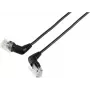 Renkforce RF-6071540 CAT 6 U/UTP Netzwerk-Patchkabel, RJ45, 0,5 m, Schwarz, 360° drehbare Winkelstecker