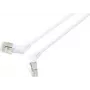 Renkforce RF-6071566 CAT 6a F/UTP Netzwerk-Patchkabel, RJ45, 1 m, Weiß, 360° drehbare Anschlüsse, abgewinkelter Austritt