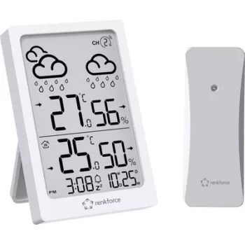 Renkforce RF-6416472 Kabellose Wetterstation Weiß