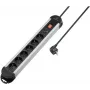 Renkforce RF-6417718 6-fach Überspannungsschutz-Steckdosenleiste mit Aluminiumgehäuse, 1,5 m Kabel, Schwarz