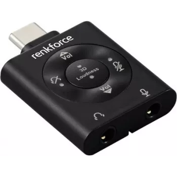Renkforce RF-6615888 USB-C auf 3,5 mm Audio-Adapter mit DAC für iPad, iPhone, iPod und USB-C-Geräte