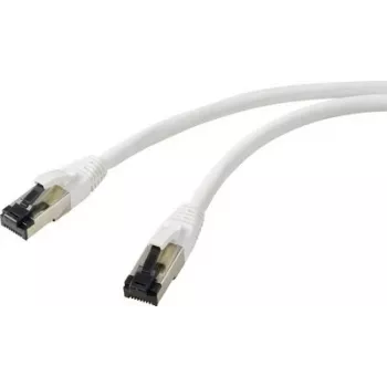 Renkforce RF-7106490 Cat 8.1 S/FTP Netzwerk-Patchkabel, RJ45, 1 m, Weiß