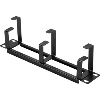 Renkforce RF-7116956 10 inch Netzwerkschrank Kabelmanagement-Panel 1U Schwarz