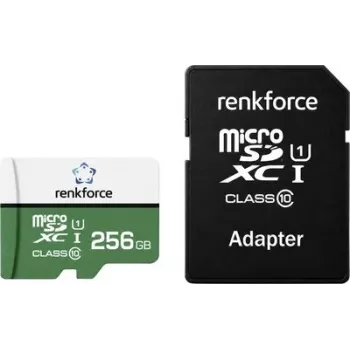 Renkforce RF-mSDC-256GB microSDXC-Karte 256GB Class 10 UHS-I U1 mit SD-Adapter RF-7578368