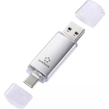 Renkforce RF-USBOS-230 64 GB USB 3.2 Gen 1 Dual USB-A/USB-C Flash-Laufwerk Silber RF-6688140