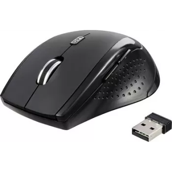 Renkforce RF-WM-210 Ergonomische kabellose optische Maus Schwarz 1600 DPI 6 Tasten RF-5827190