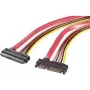 Renkforce SATA Daten- & Strom Combo Verlängerungskabel 0,5 m Rot 1391526
