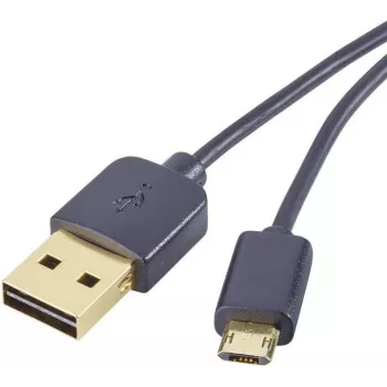 Renkforce USB 2.0 A auf Micro-B Reversibles Kabel 1 m Schwarz