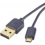 Renkforce USB 2.0 A auf Micro-B Reversibles Kabel 1 m Schwarz