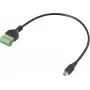 Renkforce USB 2.0 Adapterkabel Mini-B Stecker auf 5-Pin Schraubklemmenblock, 0,3 m, Schwarz RF-6443960