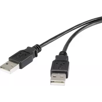 Renkforce USB 2.0 Kabel A auf A 1,8m Schwarz Vergoldet RF-4463037