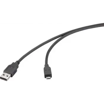 Renkforce USB 2.0 Kabel USB-A auf Micro-B 5m Schwarz RF-6830436