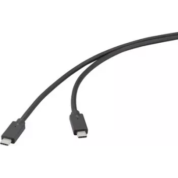 Renkforce USB-C Kabel USB 3.2 Gen 2x2 20 Gbps 4K 60Hz 100W PD 0,5m Schwarz RF-6830470