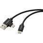 Renkforce USB-C auf USB-A Kabel, USB 2.0, 2 m, Schwarz, 480 Mbps, Doppelt Geschirmt, PVC-Mantel, Gerade Stecker RF-7116122