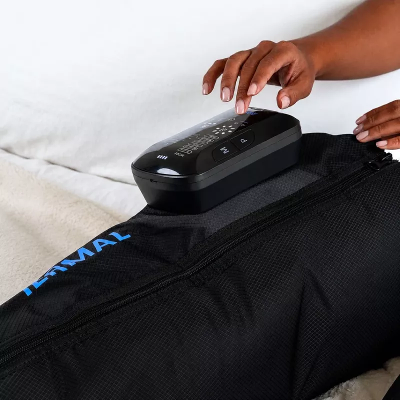 RENPHO Beinmassagegerät WML01 – Luftdruck- und Wärmetherapie für Füße, Waden und Beine, Grau/Schwarz