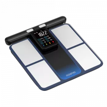 RENPHO Morpho Scan MSC01 Körperanalysewaage mit einziehbarem Griff, Wi-Fi & Bluetooth, Schwarz