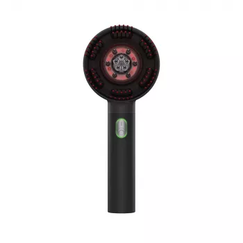 RENPHO Kopfhautmassager WMC01 kabellos wasserdicht IPX7 Shiatsu-Kneten mit 4 abnehmbaren Silikonköpfen, 4 Modi, USB-aufladbar, Schwarz