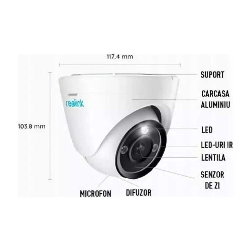 Reolink P344 12MP Dome PoE Kamera mit KI-Videosuche