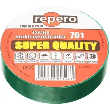 REPERO 701 Grünes PVC-Isolierband 19 mm x 20 m