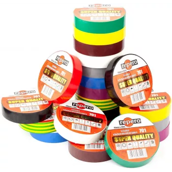 REPERO 701 Weißes PVC-Isolierband 19 mm x 20 m