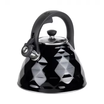 RESTO Pfeifkessel 3L Edelstahl Silber/Schwarz 90610