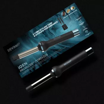 Revamp TO-2750-EU2 Progloss iGEN Kabelloser Keramik-Lockenstab 25mm Schwarz/Roségold
