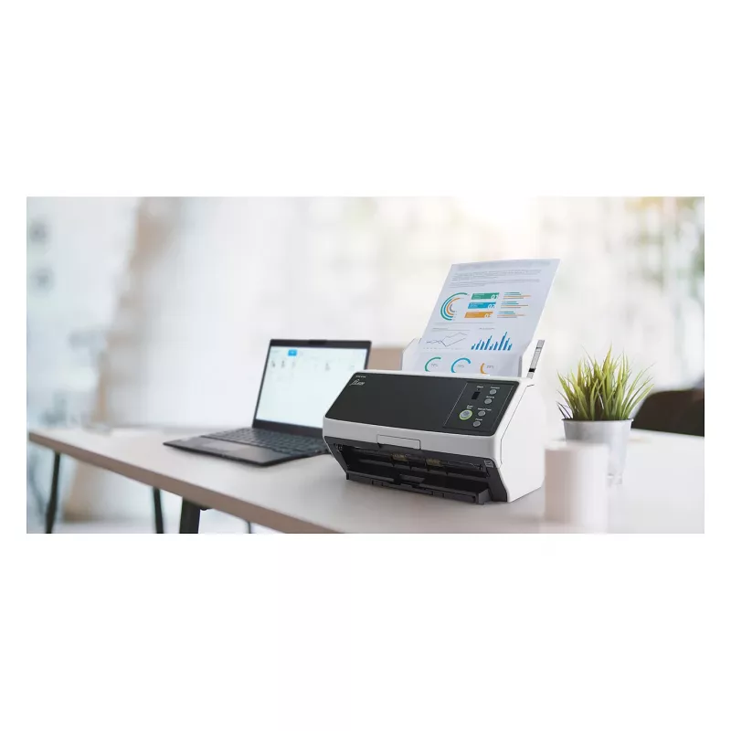 Ricoh fi-8150 Duplex-Dokumentenscanner mit 100-Blatt-ADF, 50 ppm/100 ipm, USB 3.2 & Gigabit Ethernet, 600 dpi, Clear Image Capture