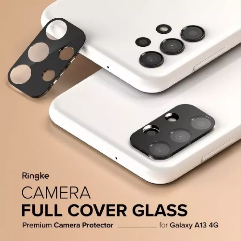 Ringke Galaxy A13 4G Kameraschutz Full Cover Glas (3er Pack) Schwarz