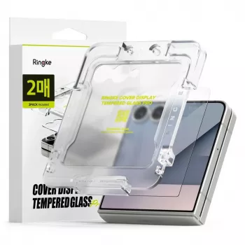 Ringke Galaxy Z Flip 7 Displayschutzfolie Cover Display Premium Tempered Glass 9H (2 Stück) Transparent