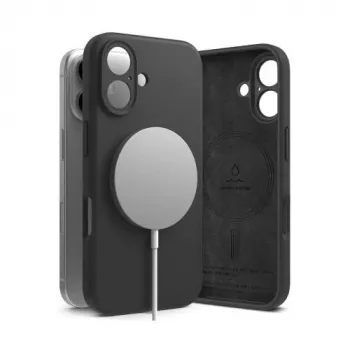 Ringke iPhone 16 Hülle Silikon Magnetisch Schwarz