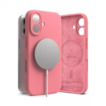 Ringke iPhone 16 Hülle Silikon Magnetisch Pink