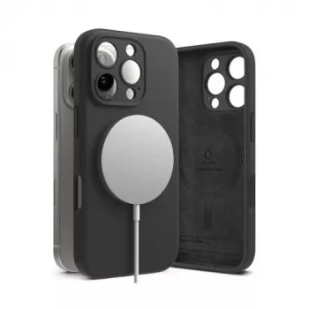 Ringke iPhone 16 Pro Hülle Silikon Magnetisch Schwarz