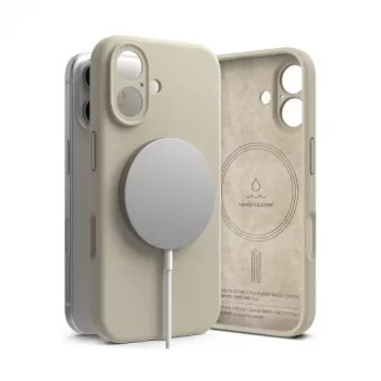 Ringke Silicone Magnetic Case für Apple iPhone 16 Pro Max - Stone Gray