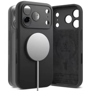 Ringke Silicone Magnetic MagSafe Case für Apple iPhone 17 Pro Max - Schwarz