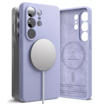 RINGKE Silicone Magnetic MagSafe Case für Samsung Galaxy S24 Ultra - Lavendel
